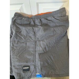 Speedo Men’s‎ Sz XL Swim Trunks Shorts Mesh Lined Zippered Pocket Board Shorts